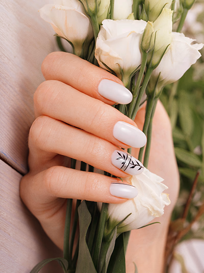 Beautiful hands with stylish nail art